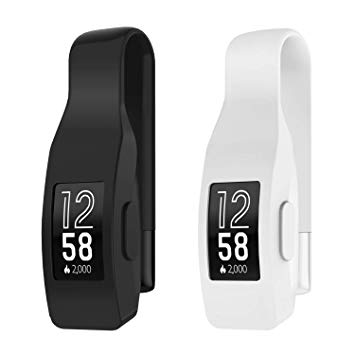 EEweca 2-Pack Clip for Fitbit Inspire or Inspire HR Holder Accessory, Black White