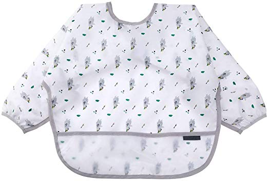 Baby Smock With Long Sleeves-Toddler Soft Bib For 6-24 Months