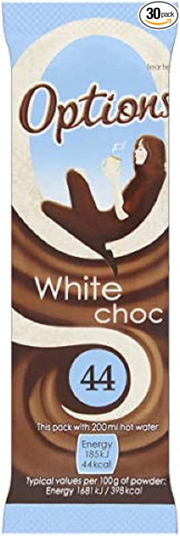 Options White Hot Chocolate Sachet 11g (Pack of 30)