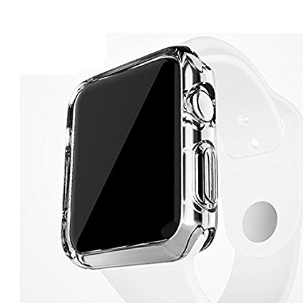 Flexible Case apple watch Series 1/2 ,Acoverbest Full Screen Premium TPU Soft thin Cover(42mm)
