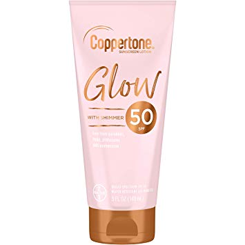 Coppertone Glow Mineral Shimmer Tinted Sunscreen Lotion, SPF 50, 5 Fluid Ounce