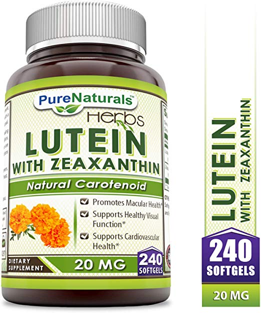 Pure Naturals Lutein, 20 mg, 240 Softgels