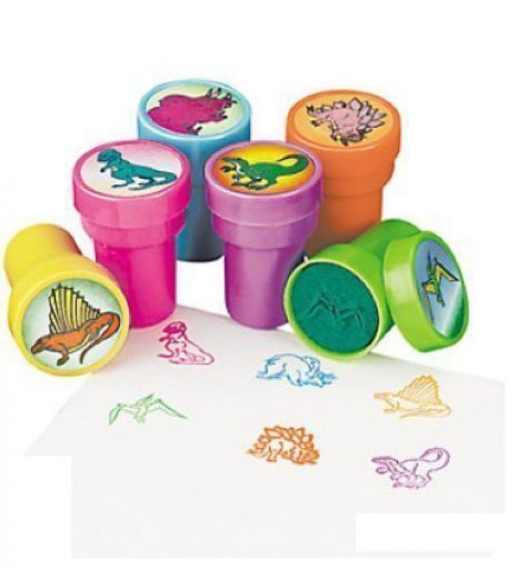 Fun Express Assorted Dinosaur Stampers - 24 Pieces