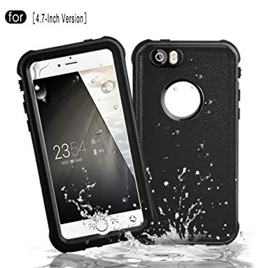 Redpepper Waterproof Case for iPhone 6/6s, Full Sealed Underwater Protective Cover, Shockproof, Snowproof and Dirtproof for Outdoor Sports - Diving, Swimming, Running, Skiing, Climbing (Black)