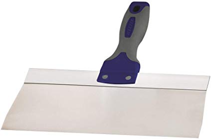 Warner 10" ProGrip Stainless Steel Drywall Taping Knife, Soft Grip Handle, 10920