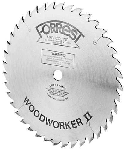 Forrest WW10407125 Woodworker II 10-Inch 40 Tooth ATB .125 Kerf Saw Blade with 5/8-Inch Arbor