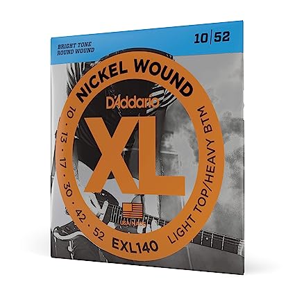 D'Addario EXL140 Nickel Wound 10-52 Light Electric Guitar Strings