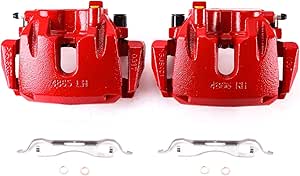 Power Stop Front S5296A Pair of High-Temp Red Powder Coated Calipers