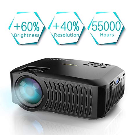 ABOX A2 3000 Lumens Home Theater Projector, 1280 * 720P, 67-170 Inch Screen Size for Home and Outdoor Multiple Purposes