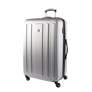 Swiss Gear 28-Inch Expandable Hardside Luggage with Wheels, Checked - Large, Silver