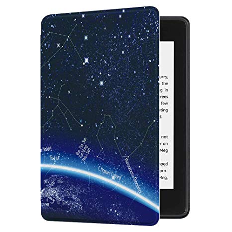 Huasiru Water-Safe Case for All-New Kindle Paperwhite (10th Generation-2018 Only - Will Not fit Prior Generation Kindle Devices), Galaxy