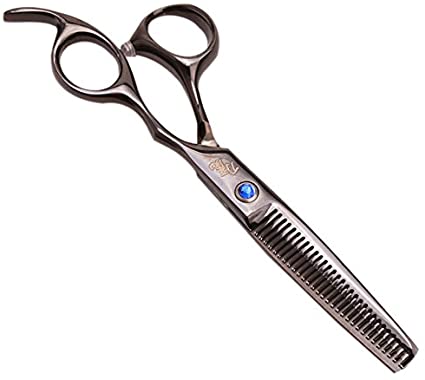 Dolland Professional Hairdressing Scissors Hair Thinning Scissors Cutting Teeth Shears Razor Edge Hair Cutting Scissors,Black Teeth6.0inch