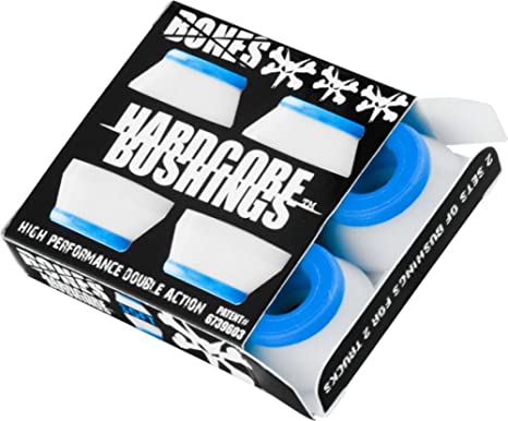 Bones Wheels Hardcore 4Pc Soft White/Blue Bushings
