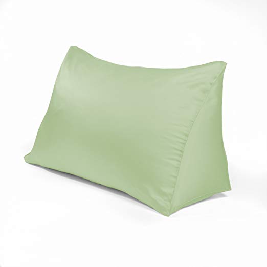 DOWNLITE 300 TC Sateen Reading Wedge Pillow Cover (Vintage Green)