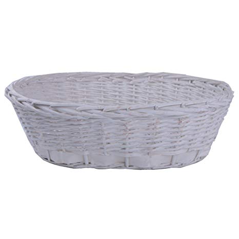AiXiAng Newborn Baby Photo Props Basket Infant Photography Prop White Handmade Oval Basket for Baby Photography
