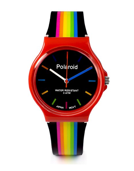 Polaroid Black Band Watch