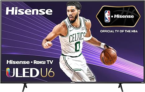 Hisense 55U6KR-55 Inch 4K ULED Roku Smart TV with Quantum Dot Technology-2023