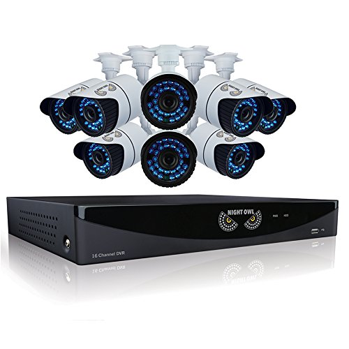 Night Owl Security 16 Channel Video Security System with 8 Hi-resolution 900 TVL Bullet Cameras