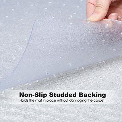 Slypnos 36" x 48" Clear PVC Chair Mat with Lip for Office Home and Study