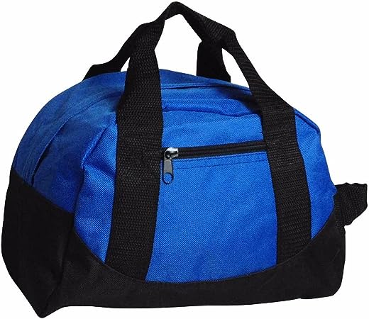 iEquip 12" 14" 18" 21" Duffle Bag, Gym Bag, Heavy Duty Travel Bag Sports Bag, Camping Bag Two Tone (Small (12" x 8" x 8"), Royal)
