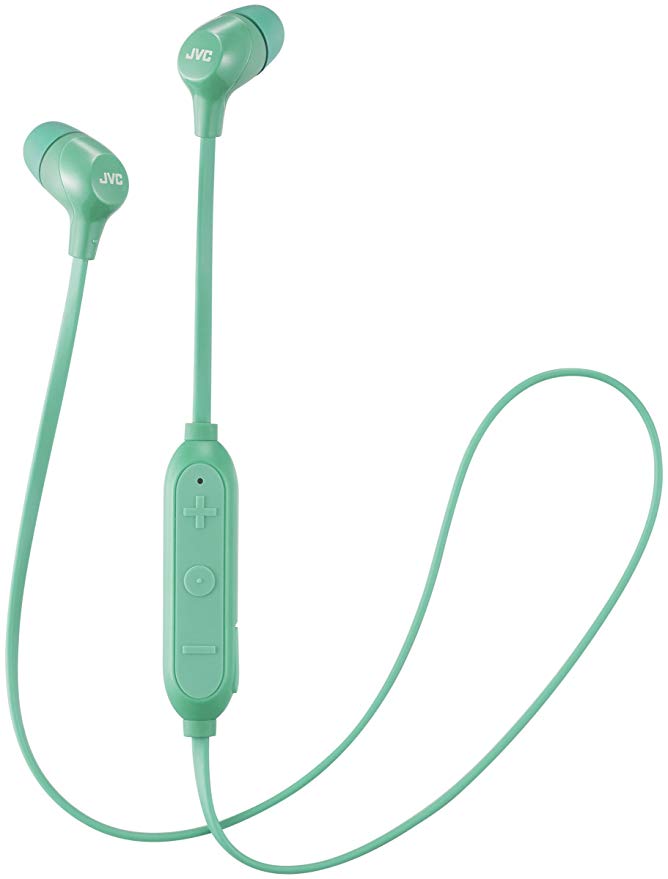 JVC Marshmallow Wireless Earbuds, Bluetooth Connectivity, Memory Foam Ear Pieces for Secure Fit - HAFX29BTG (Green)