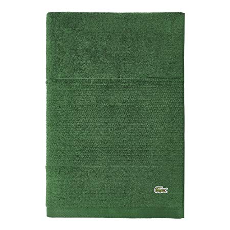 Lacoste Legend Towel, 100% Supima Cotton Loops, 650 GSM, 35"x70" Bath Sheet, Field Green