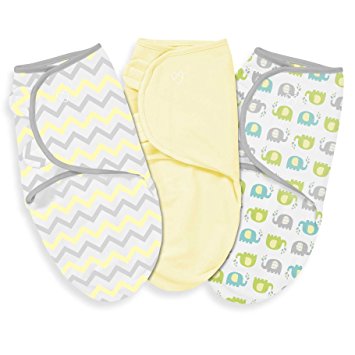 Summer Infant 3 Piece SwaddleMe Adjustable Infant Wrap, Chevron Splash, Large