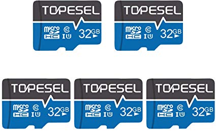 TOPESEL 32GB Micro SD Card 5 Pack Memory Cards Micro SDHC UHS-I TF Card Class 10 for Cemera/Drone/Dash Cam(5 Pack U1 32GB)