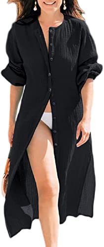 Bsubseach Womens Chiffon/Rayon Beach Blouses Kimono Cardigan Long Bikini Cover Up