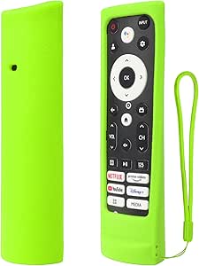 CHUNGHOP Silicone Remote Case ONLY for Hisense Smart TV Remote ERF3V90H, ERF3H90H, ERF3P90G, ERF3T90H, ERF3G90H, Remote Cover Washable, Shockproof - Glow Green