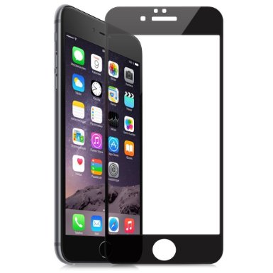 iPhone 6 Glass Screen Protector,Akimoom Premium Tempered Glass 2.5D 9H Hardness 0.26mm Slim Clear Scratch Proof Shatterproof Bubble-free Ballistic Liquid Glass For iPhone 6(4.7 Black)