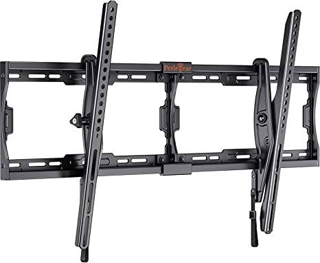 Perlegear Tilt TV Wall Mount for 40-95 Inch Flat Curved Screen TVs up to 150 lbs, Low Profile TV Mount Saving Space Max VESA 800x400mm, Universal Tilt TV Mount Fits 16" 18" 24" Wood Studs, PGXT2