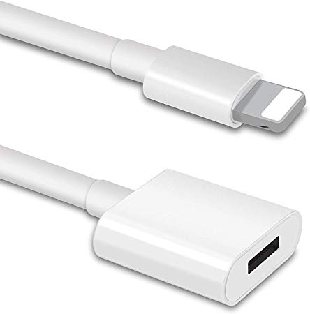 Onepeace Extender Cable Connector Female to Male Pass Audio Video Music Data and Power Charge 6.6ft Female to Male Extension Cable - White