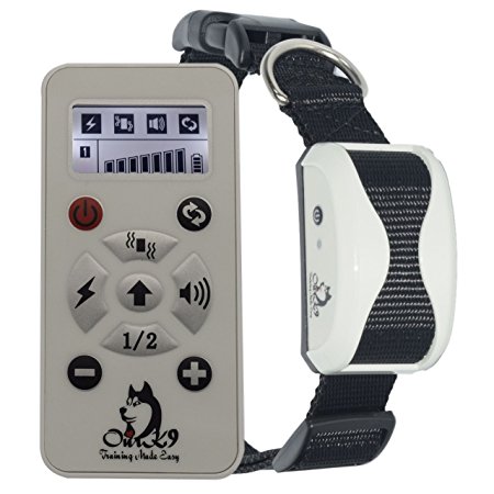 Our K9 'IVORY' Advanced Remote Dog Training Collar. With Sound / Vibration / Shock. Rechargeable, Waterproof and a 800 Yard Range.