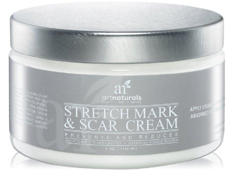 Art Naturals Stretch Mark & Scar Removal Cream 120ml - Best Body Moisturizer to Remove, Decrease & Prevent New / Old Stretch Marks & Scars - Made in USA with Organic Ingredients - Use After Pregnancy