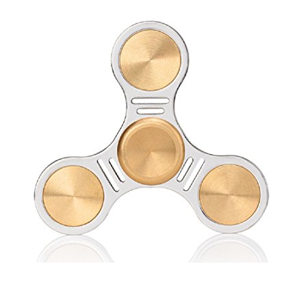 Aukwing Copper Fidget Spinner Toy, EDC Spinner with Hybrid Ceramic Bearing Enables 3-7 Minutes, Non-3D Printed, Stress Reducer