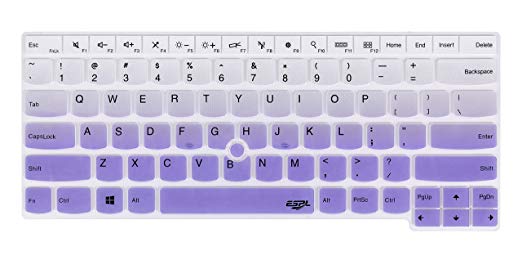 Leze - Ultra Thin Soft Keyboard Skin Cover for Lenovo Thinkpad E430 E430C E435 E335 E450C E460 E465 S430 L330 L450 T430U T430 T430i T430S T450S T530 S3 Semi - Gradual Purple