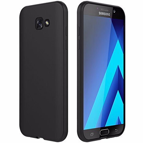Samsung Galaxy A5 2017 Case, EasyAcc Black TPU Cover Phone Case Matte Finish Slim Profile Phone Protectors for Samsung Galaxy A5 2017 A520 5.2''
