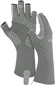 KastKing Sol Armis Pro Fishing Gloves, UPF 50 Sun Protection 3/4 Fingerless Gloves Quick-Dry, Extended Cuff UV Protection Gloves for Outdoor, Kayaking, Rowing, Paddling, Canoeing, Hunting