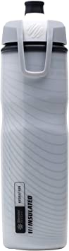 BlenderBottle Hydration Halex Insulated Squeeze Water Bottle with Straw, 24-Ounce, White