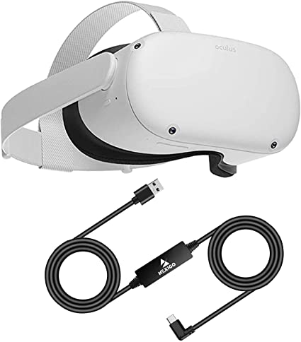 Oculus 2020 Newest Quest 2 VR 256GB Family Christmas Holiday Bundle, Advanced All-in-One Virtual Reality Gaming Headset, NexiGo 16FT Link Cable Accessory Bundle