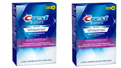 Crest 3D White Monthly Whitening Boost Dental Kit , 2Pack (12 Treatments)