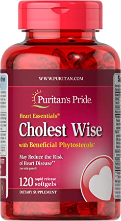 Puritan's Pride Heart Essentials Cholest Wise with Plant Sterols-120 Softgels