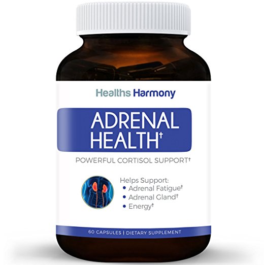 Best Adrenal Support - Comprehensive Adrenal Health with Adrenal Powder, L-Tyrosine & More - Helps maintain Balanced Cortisol Levels - Helps Stress Relief - Fatigue Manger Supplement - 60 Capsules