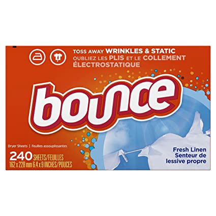Bounce Bounce Fresh Linen Scented Fabric Softener Dryer Sheets, 240 Count, 240 Count