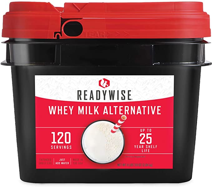 Ready Wise 120 Servings of Emergency Whey Milk Alternative | 20 Year Shelf-Life | Made in The USA