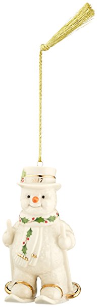 Lenox 2017 Happy Holly Days Fresh Powder Snowman Ornament