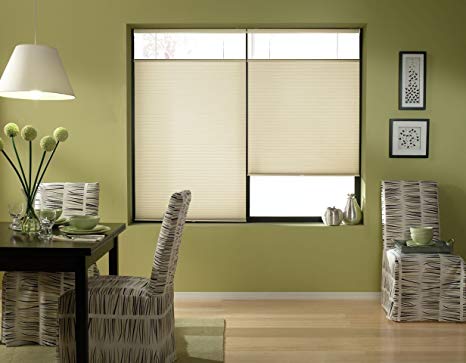 Cordless Top Down Bottom Up Cellular Honeycomb Shades, 46W x 60H, Daylight, Any Size 19-72 Wide