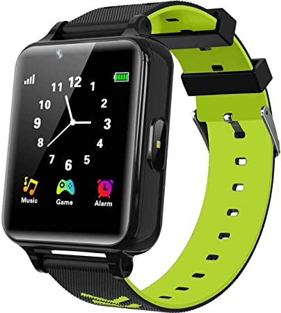 WILLOWWIND Kids Smart Watch for Boys Girls - Children's Smartwatch with 14 Games Music Mp3 Player 2 Way Phone Calls Alarms Calculator for Students 4-12 Years Old Birthday Gift (Black)