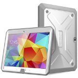 Samsung Galaxy Tab 4 101 Case - Poetic Revolution Series - Heavy Duty Dual Layer Complete Protection Hybrid Case with Built-In Screen Protector for Samsung Galaxy Tab 4 101 WhiteGray 3-Year Manufacturer Warranty From Poetic